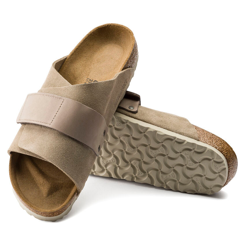 Birkenstock Women's Kyoto Nubuck/Suede Leather Sandal - Taupe