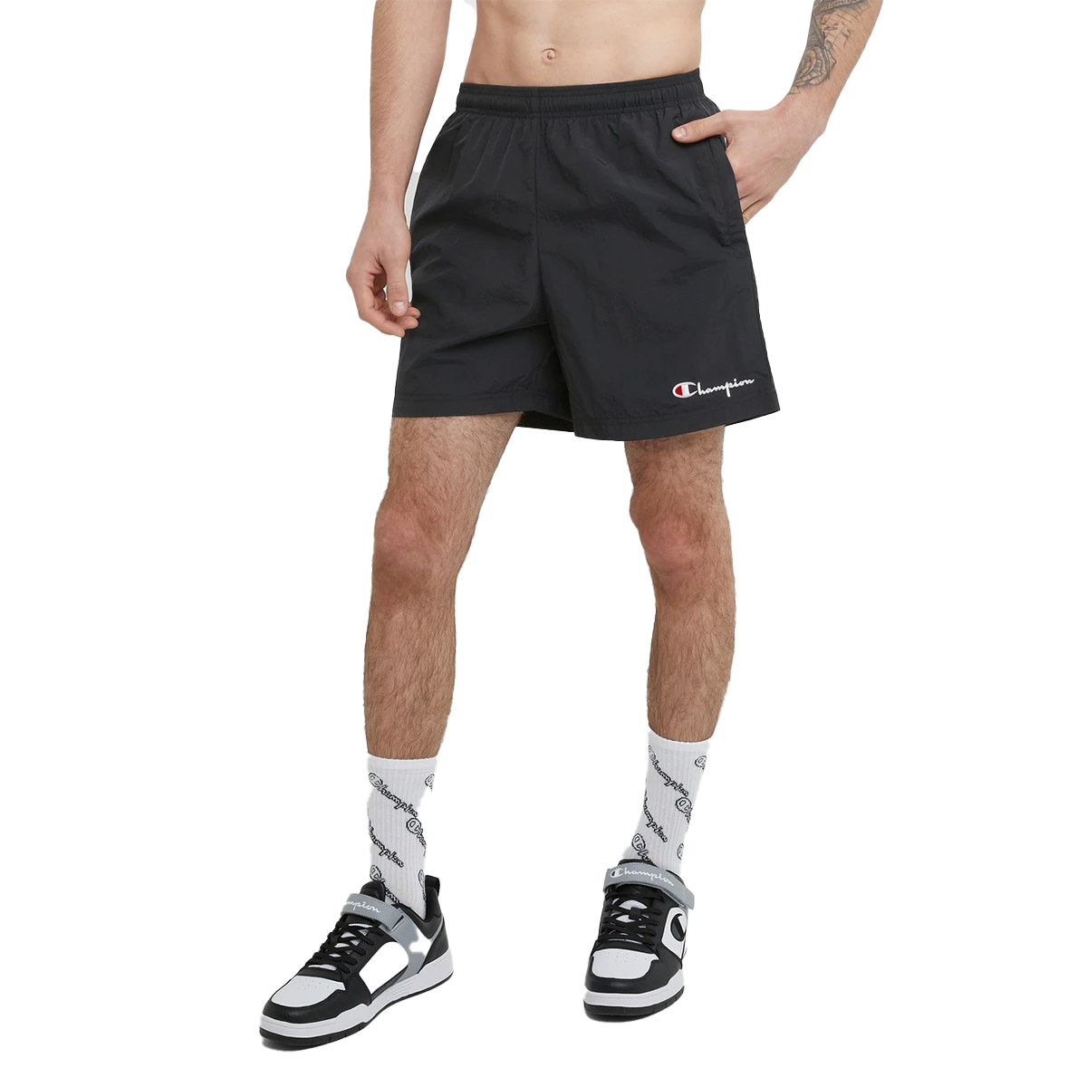 Champion Men's 6" Nylon Warm-Up Shorts with Mesh Liner