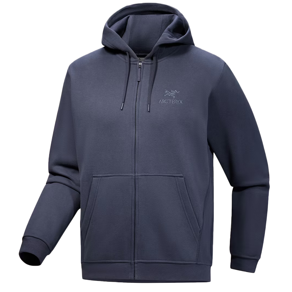 Arc'teryx Men's Emblem Fleece Full Zip Hoody - Black Sapphire Arc'teryx Men's Emblem Fleece Full Zip Hoody - Black Sapphire