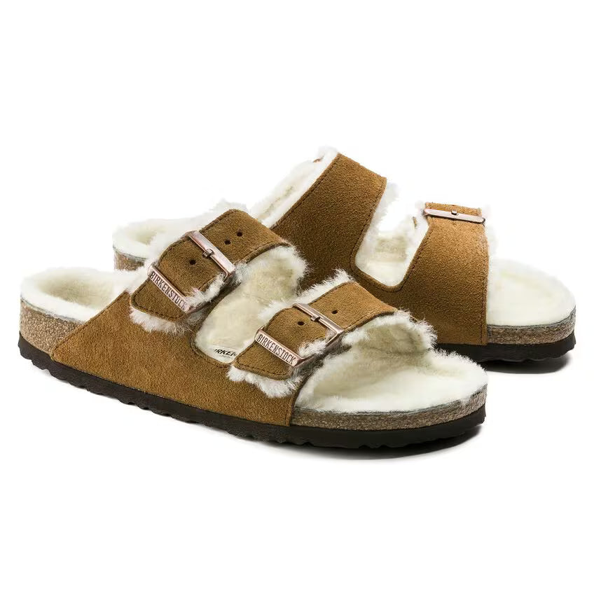 Birkenstock Women's Arizona Shearling Suede Leather - Mink