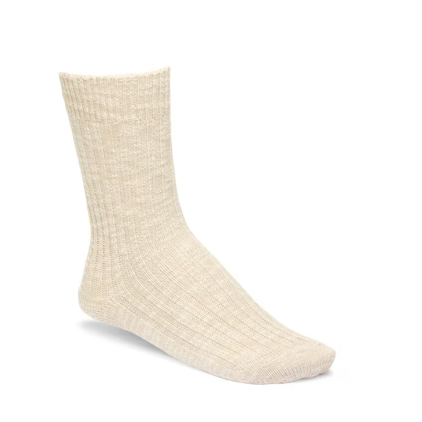 Birkenstock Women's Cotton Slub Socks - Beige/White