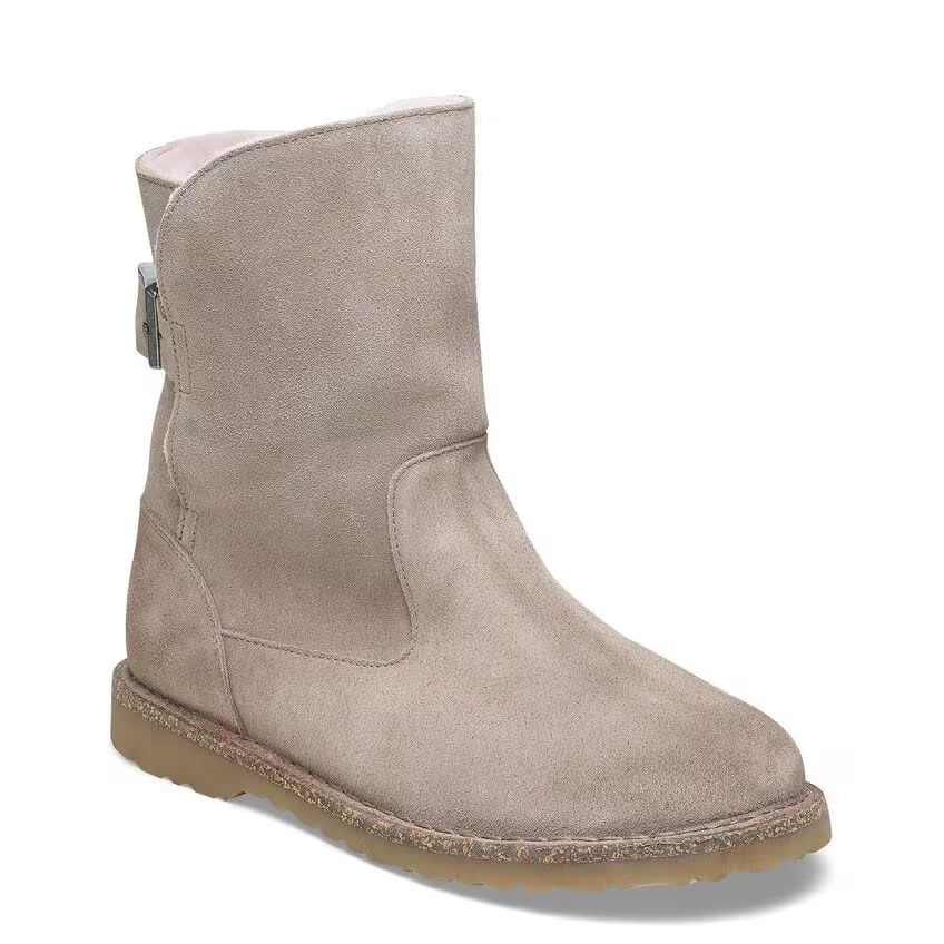 Birkenstock Women's Uppsala Shearling Suede Leather - Gray Taupe