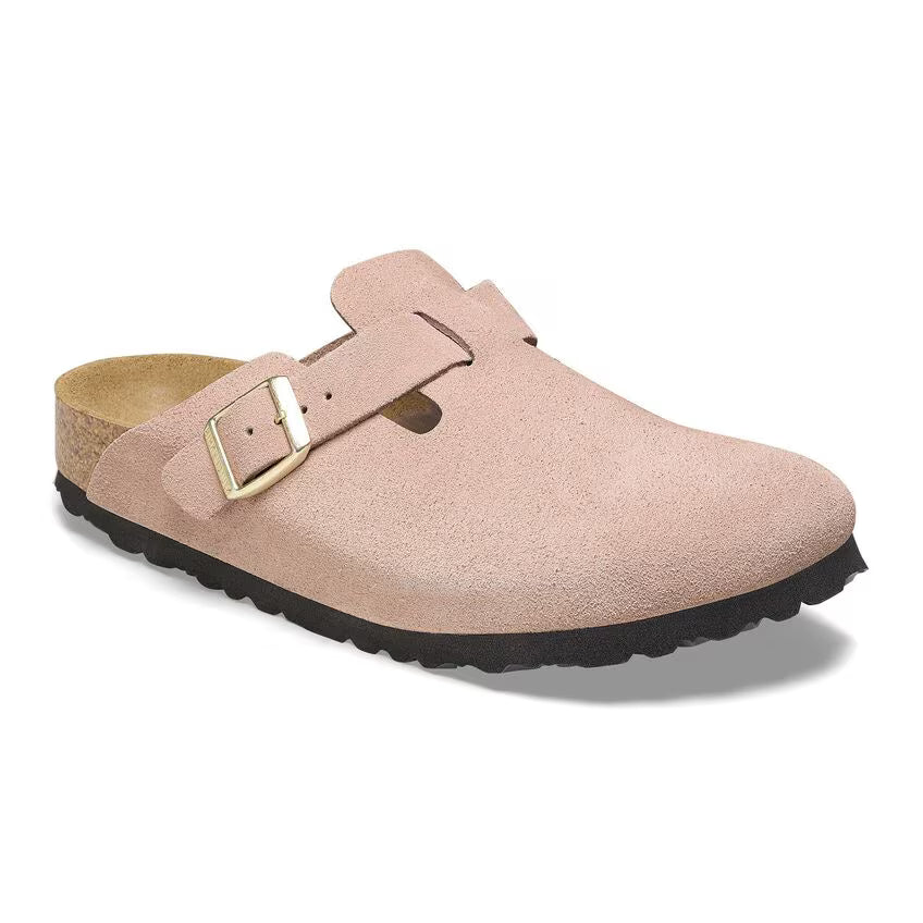 Birkenstock Women's Boston Suede Leather - Light Rose