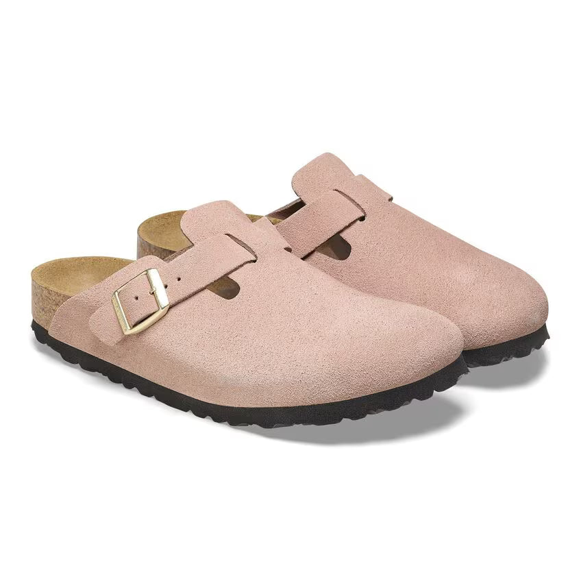 Birkenstock Women's Boston Suede Leather - Light Rose