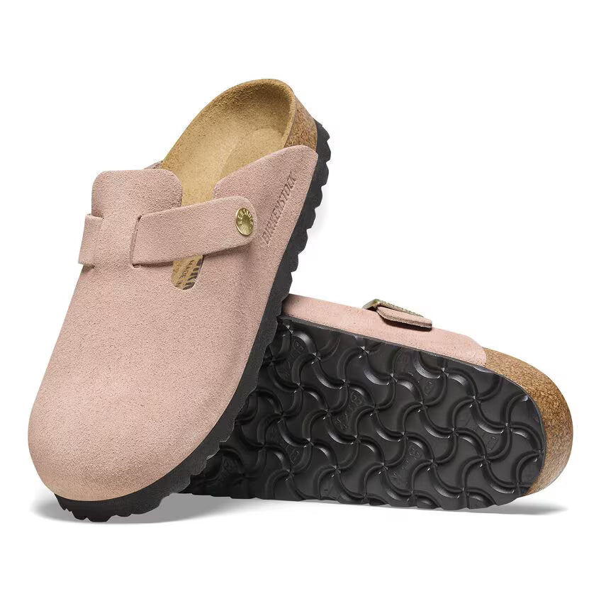Birkenstock Women's Boston Suede Leather - Light Rose