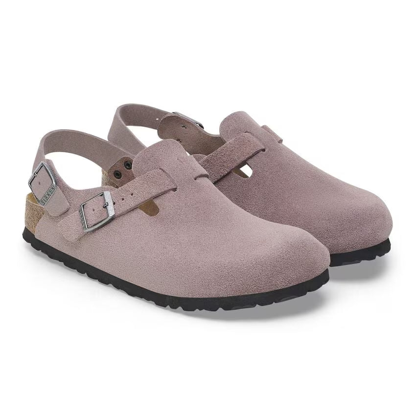 Birkenstock Women's Tokio Suede Leather - Faded Purple