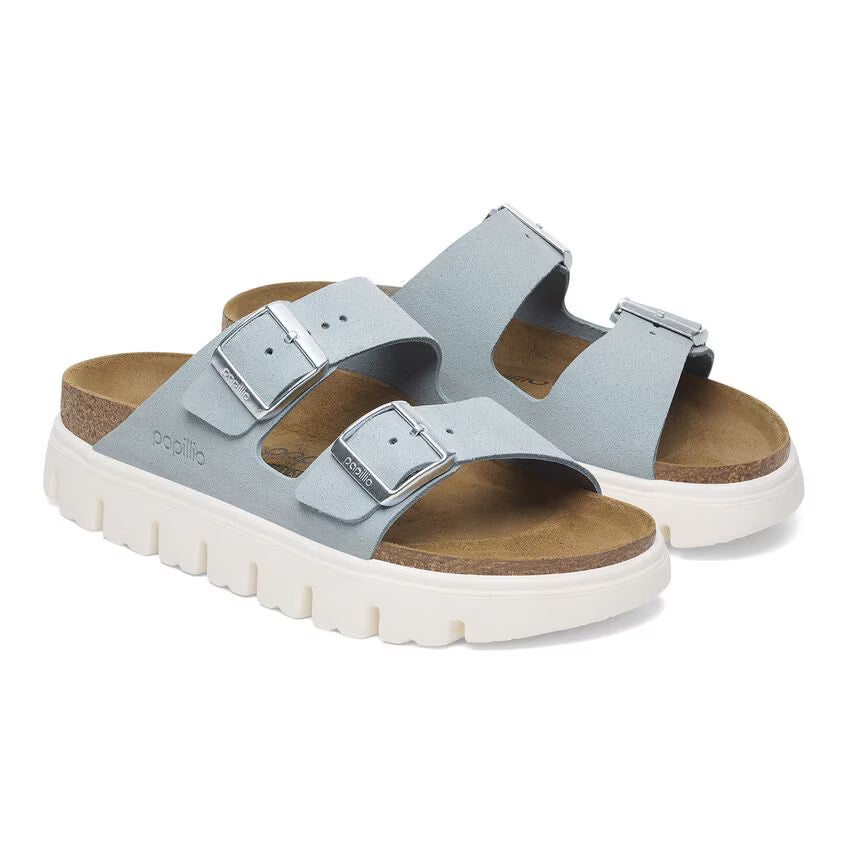 Birkenstock Women's Arizona Chunky Suede Leather - Baby Blue