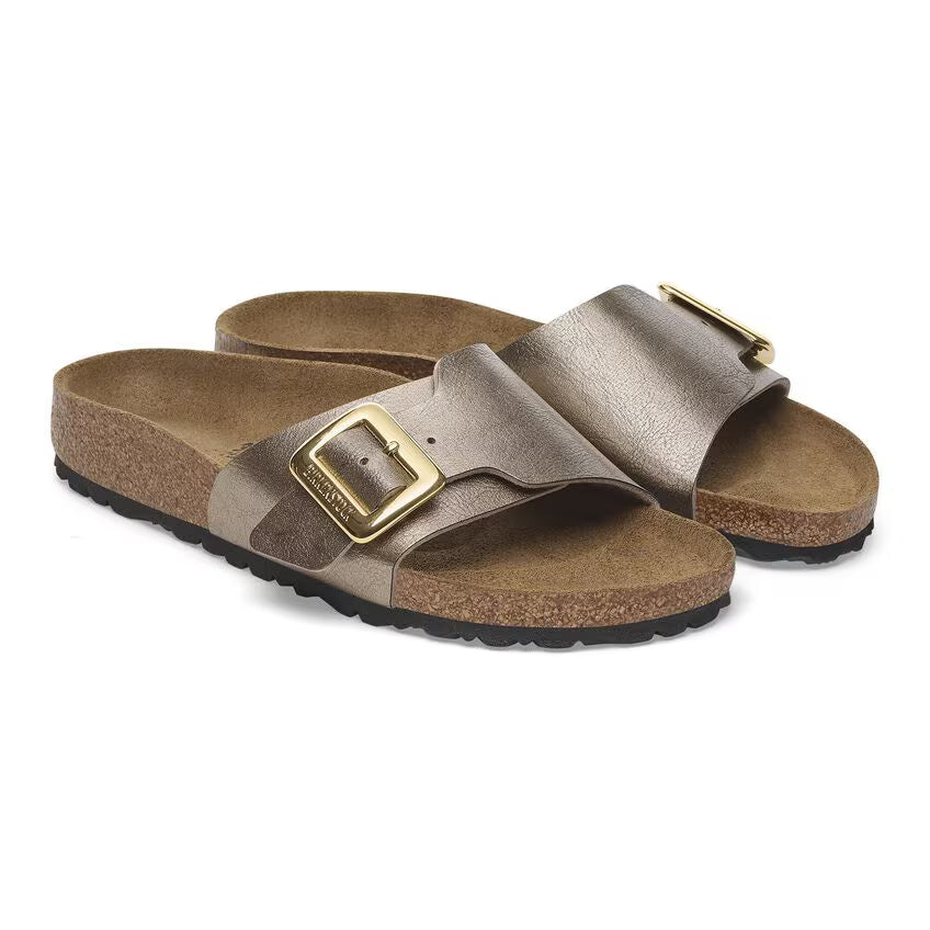 Birkenstock Women's Catalina Luxe Buckle Birko-Flor - Graceful Taupe