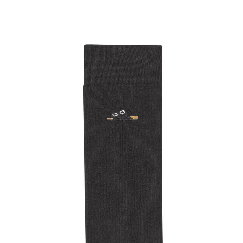 Birkenstock Men's Cotton Ribbed Socks Cotton-Polyamide-Elastane - Black