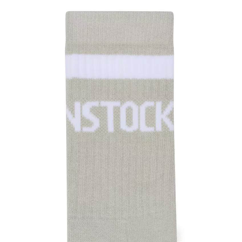 Birkenstock Men's Cotton Tennis Socks Cotton-Polyamide-Elastane - Stone Coin / White