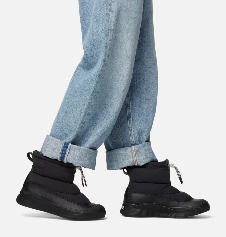 Sorel Women's OUT N ABOUT™ IV Puffy Waterproof Boot | Black / Chalk