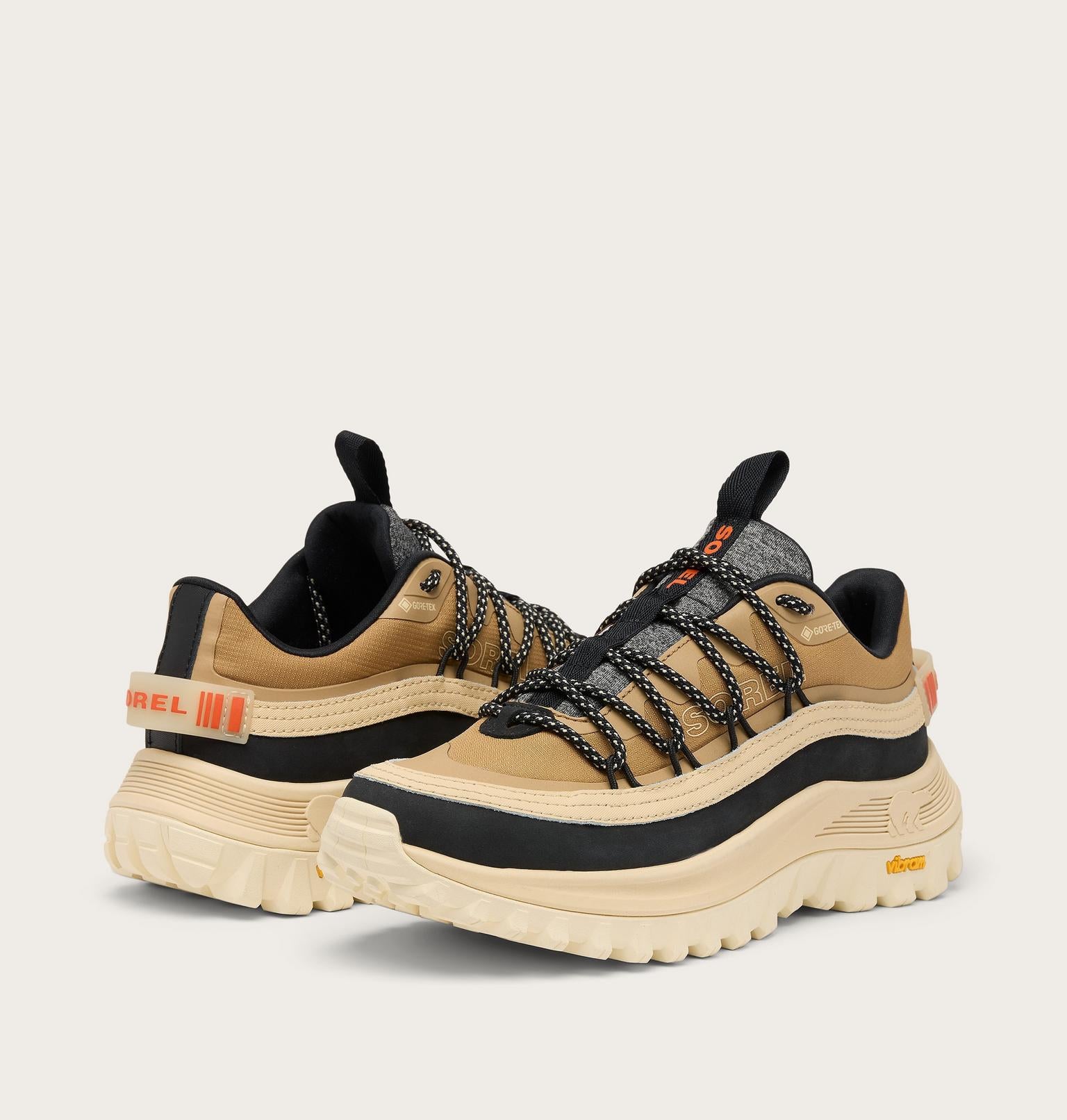 Sorel Women's CALLSIGN HORIZON™ LOW GTX Waterproof Sneaker | Caribou Buff / Caribou Beige