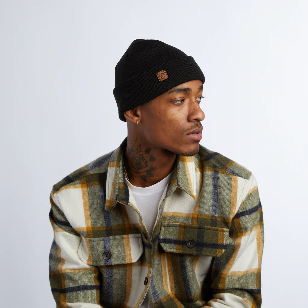 Coal The Harbor Rib Knit Fisherman Beanie | Black