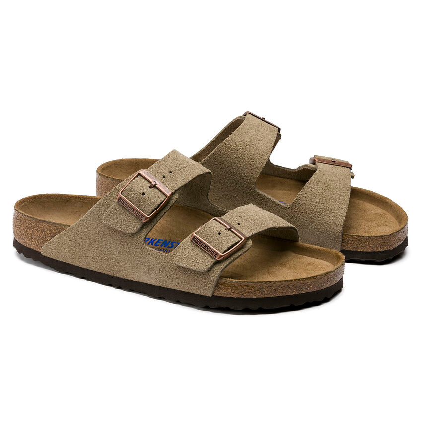 Birkenstock Women's Arizona Soft Footbed Suede Leather - Taupe