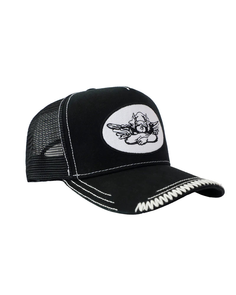 Boys Lie Women's Smoke Signal Trucker - Black