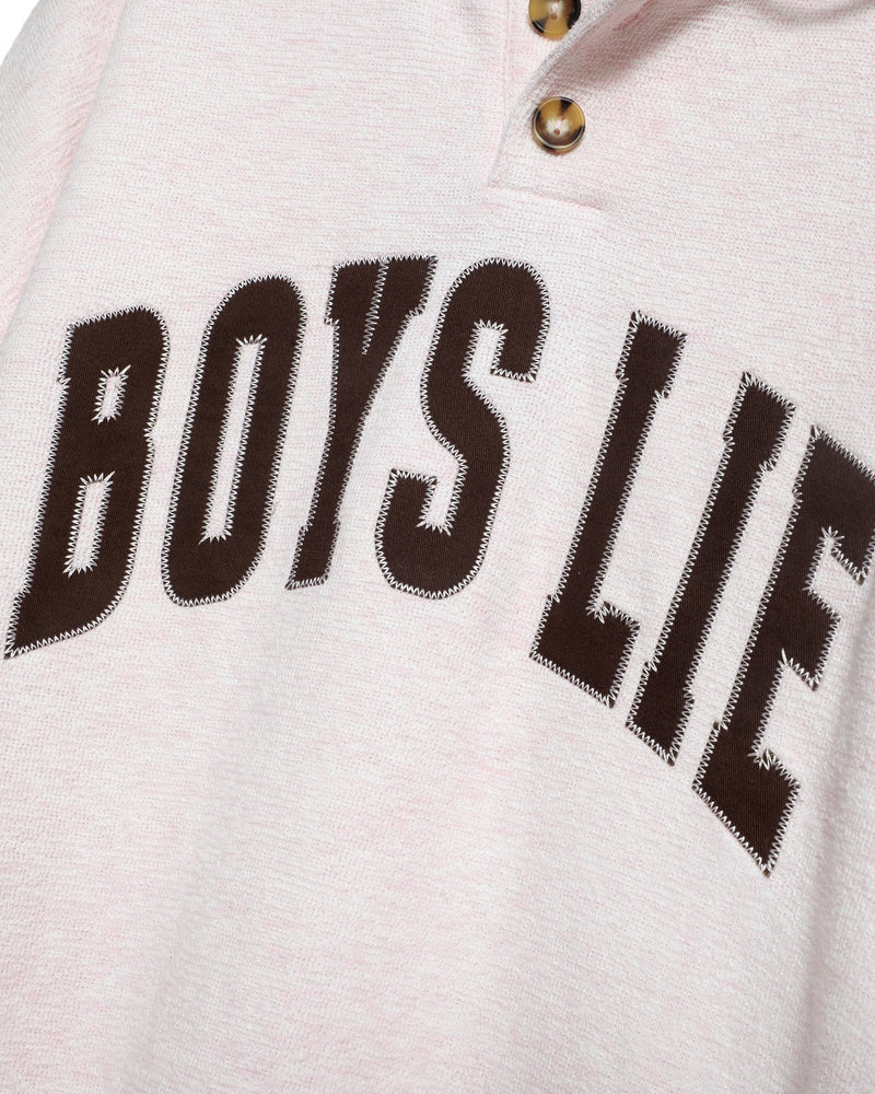 Boys Lie Women's Smoke And Mirrors Henley Crewneck - Pink Heather