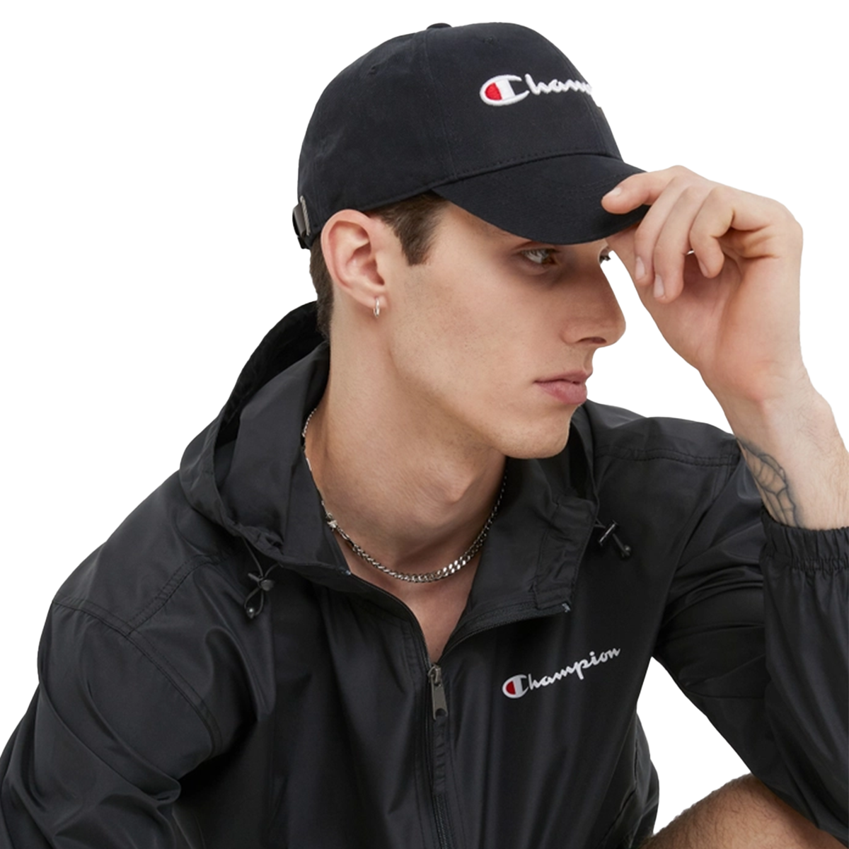 Champion Classic Twill Hat 3D Script Black One Size Unisex