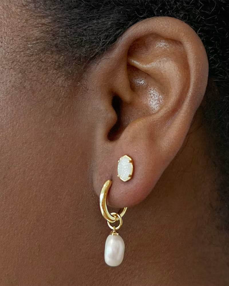 Kendra Scott Emilie Stud Earrings in Gold -  Iridescent Drusy