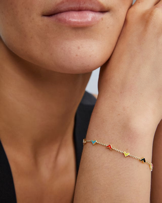 Kendra Scott Haven Heart Chain Bracelet in Gold - Multi Mix