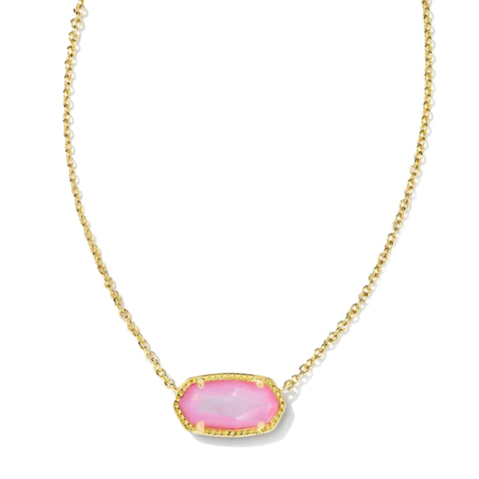 Kendra Scott Elisa Pendant Necklace in Gold - Blush Mother of Pearl