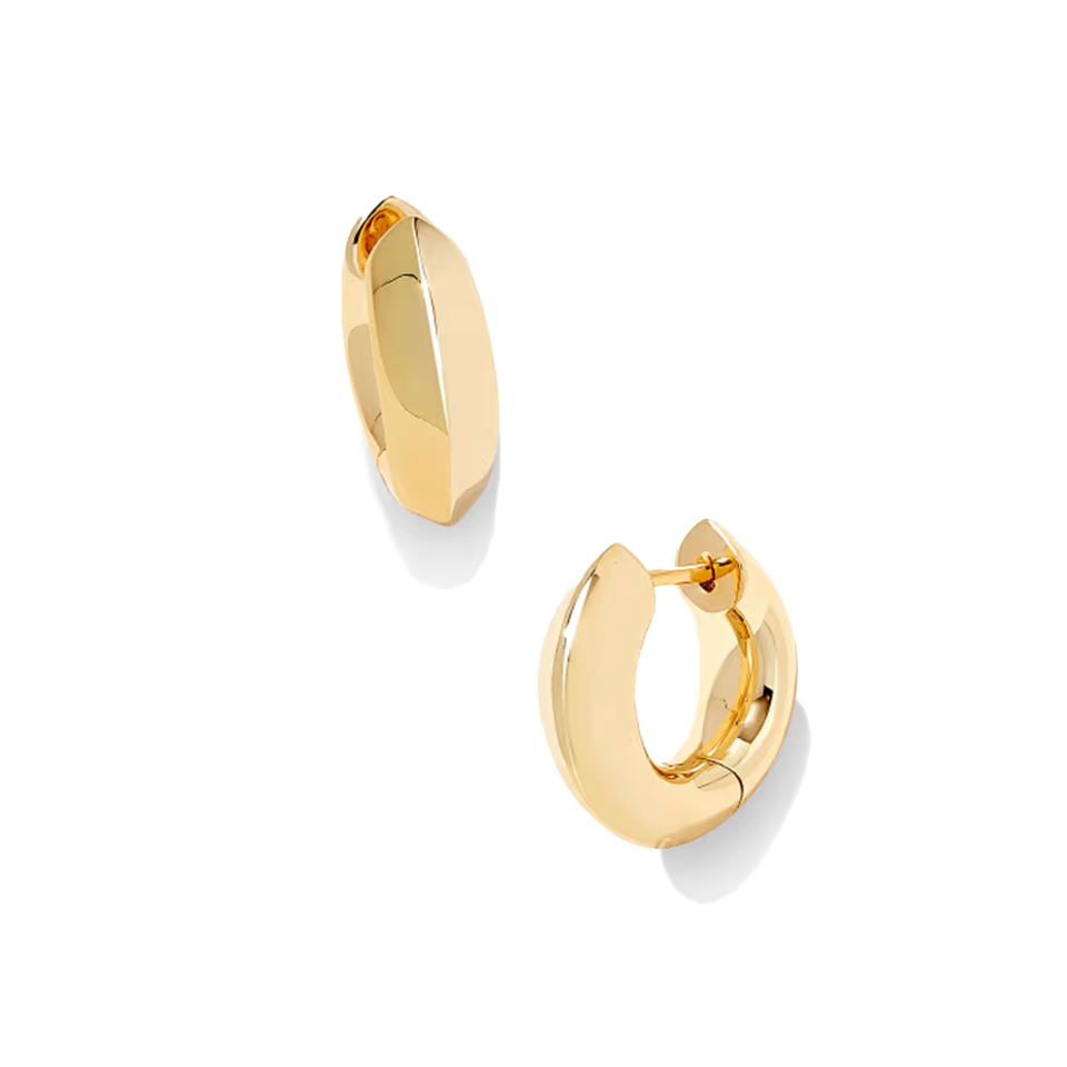 Kendra Scott Mikki Metal Huggie Earrings in Gold - Gold