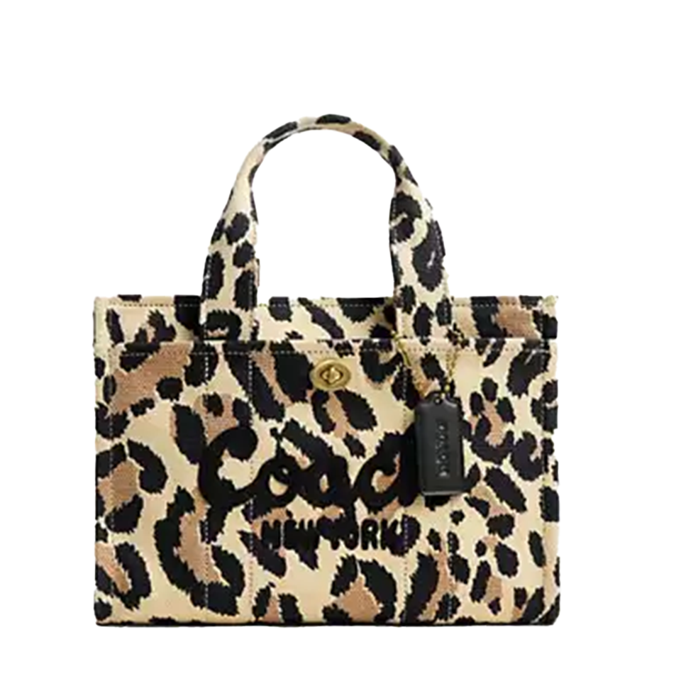 Coach Women's Cargo Tote Bag 26 With Leopard Print - Natural Leopard
