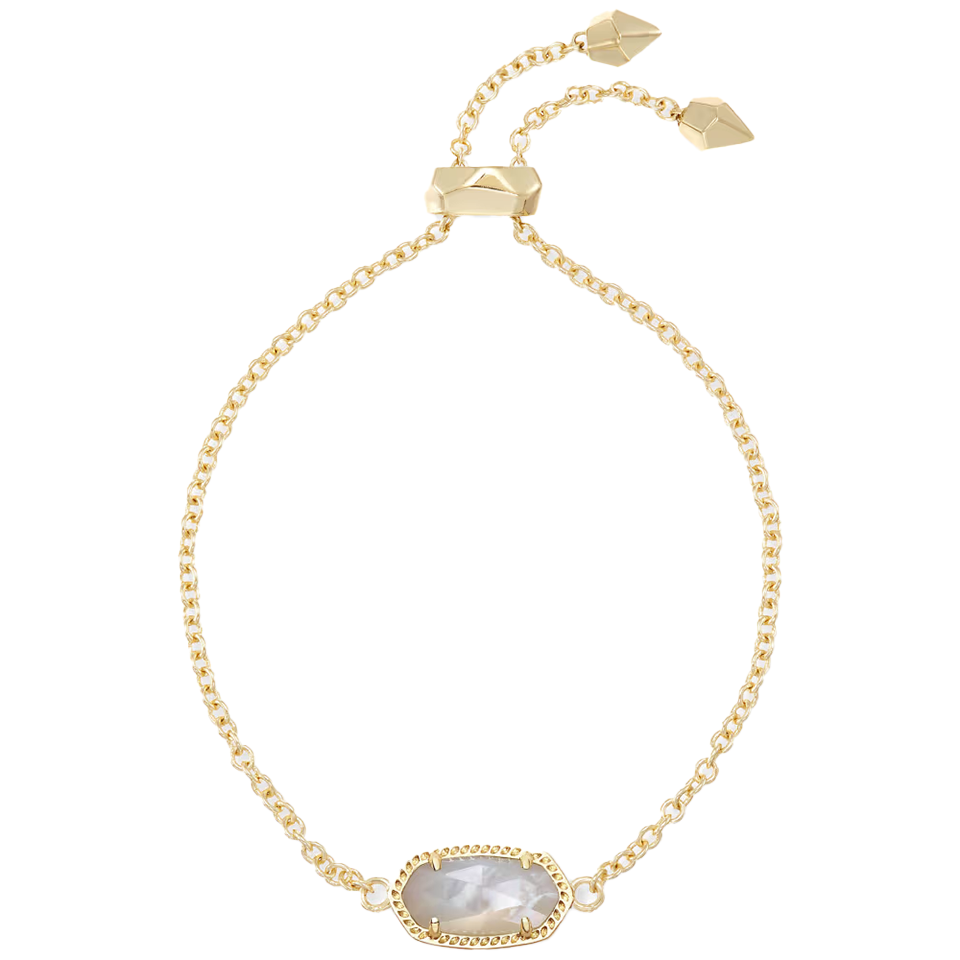 Kendra Scott Elaina Adjustable Chain Bracelet in Gold - Ivory Mother-of-Pearl