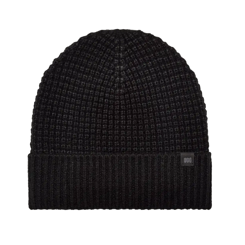 UGG Men's Waffle Cuff Hat | Black