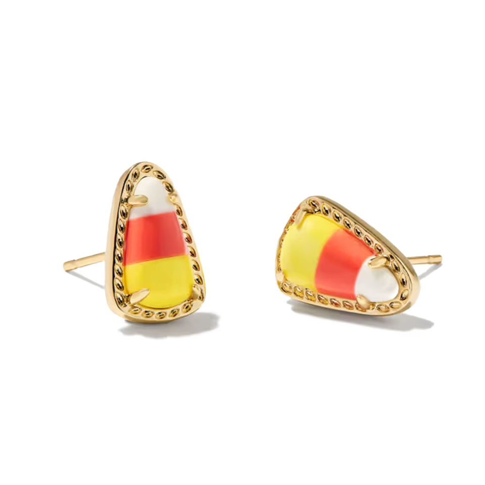 Kendra Scott Candy Corn Gold Stud Earrings in Gold - Candy Corn Magnesite