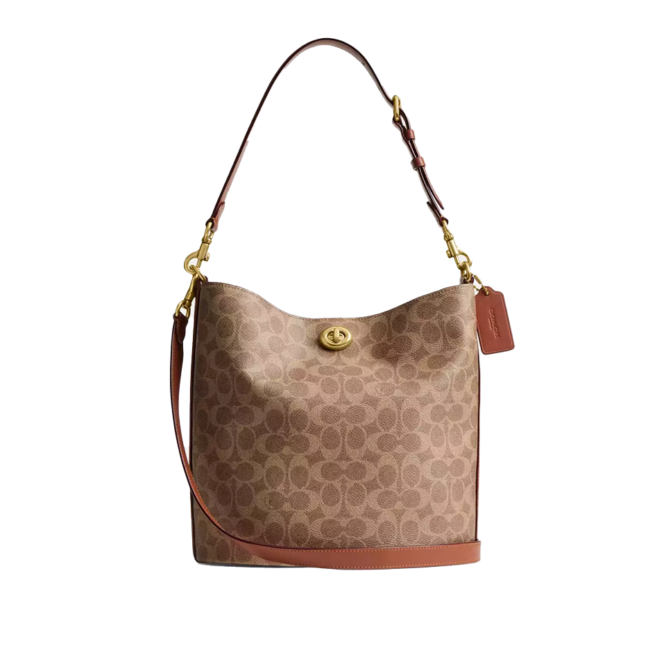 Coach Women's Coated Canvas Signature Willow Soft Bucket Bag