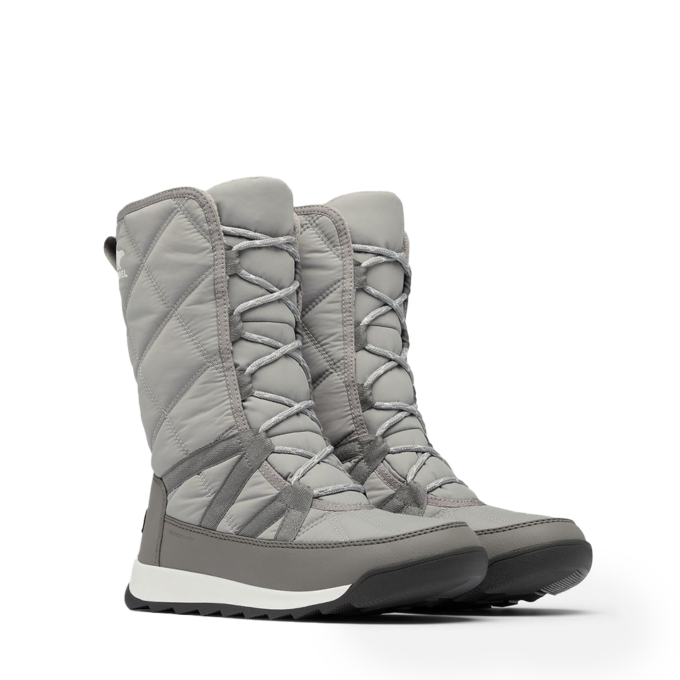 Sorel Women's Whitney II Plus Tall Waterproof Lace Boot | Chrome Grey / Quarry