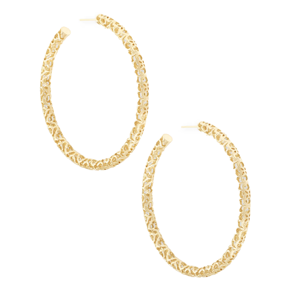 Kendra Scott Maggie Hoop Earrings in Gold - Filigree