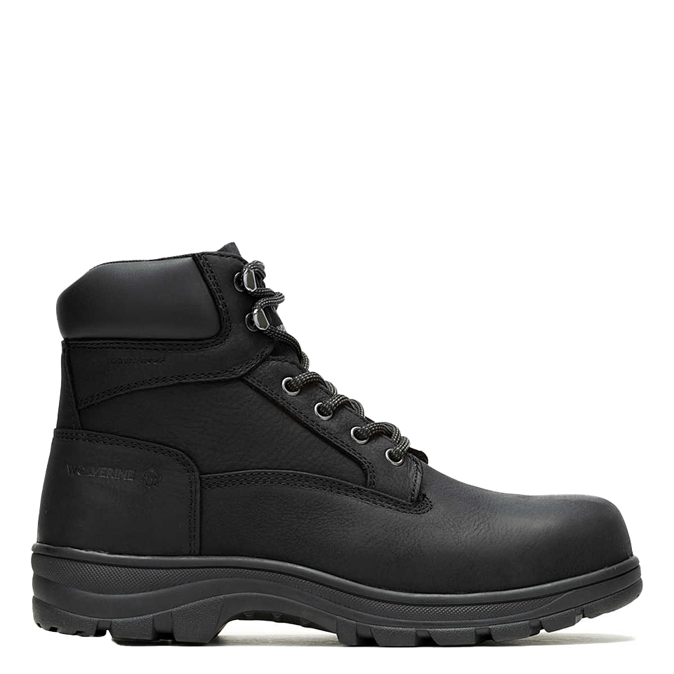 Wolverine Men's Carlsbad Waterproof 6" Steel-Toe Work Boot | Black