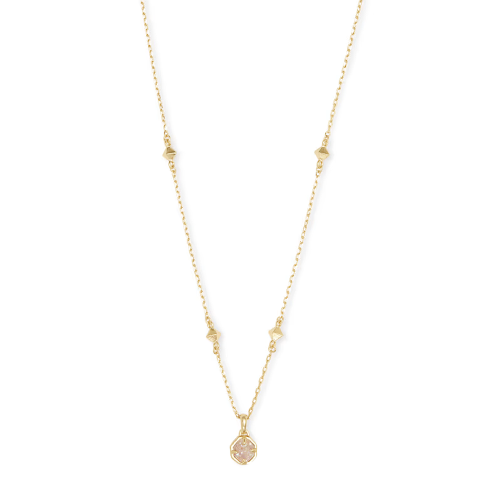 Kendra Scott Nola Pendant Necklace in Gold - Iridescent Drusy
