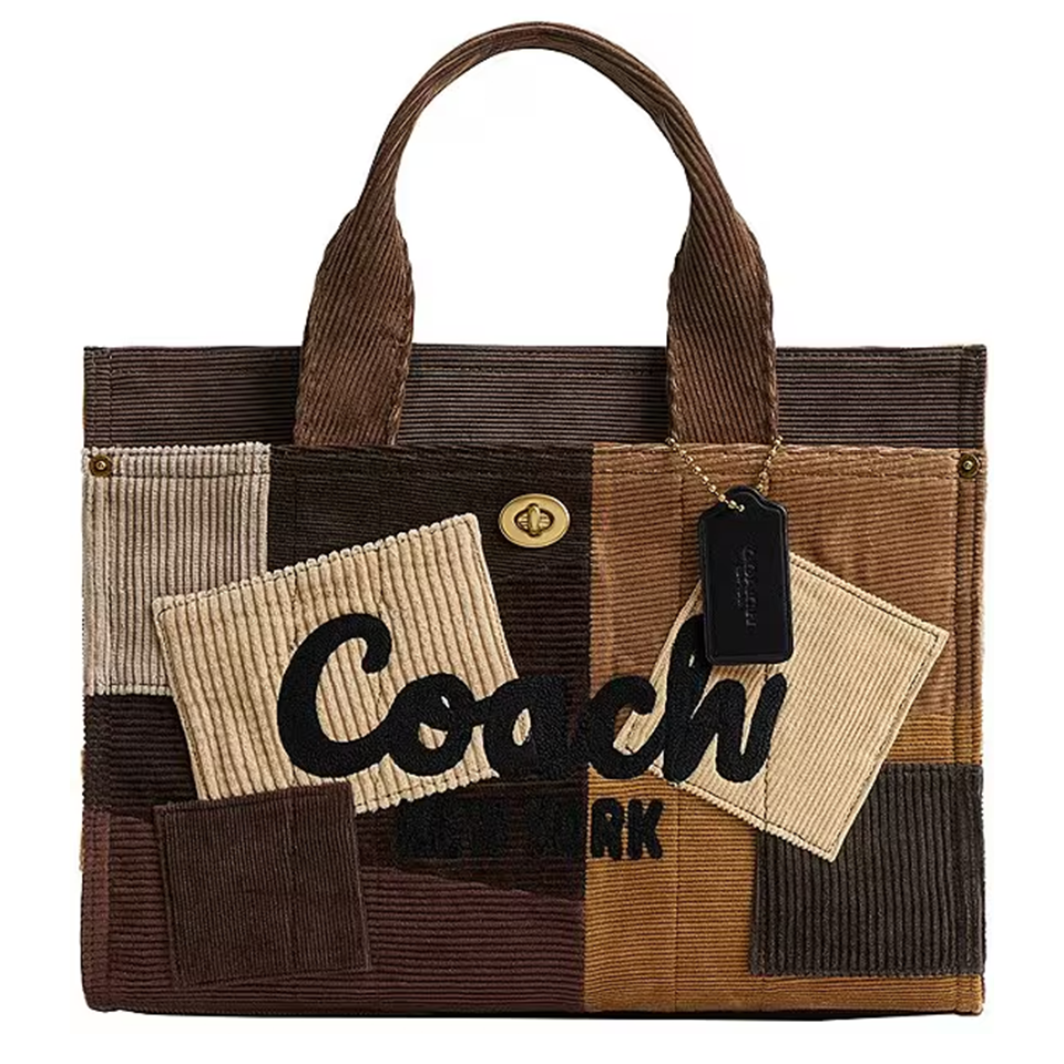 Coach Women's Repurposed Corduroy Cargo Tote Bag - Maple Multi