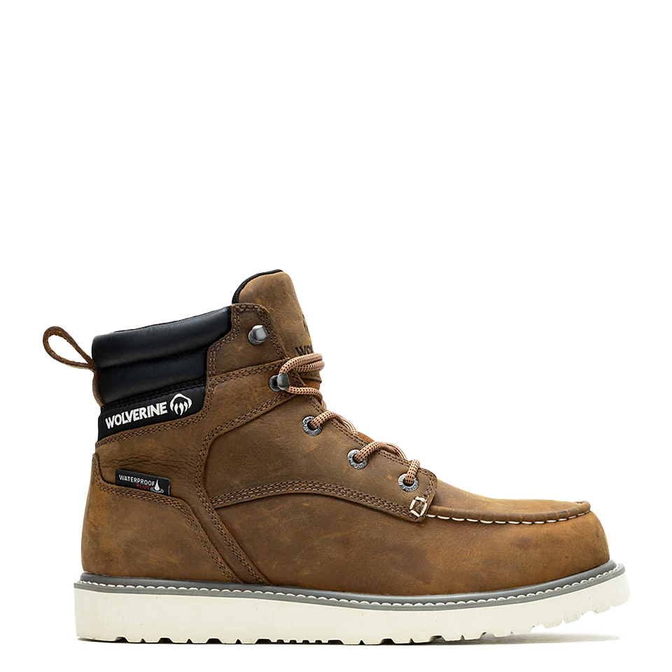 Wolverine Men's Trade Wedge 6" Moc-Toe Steel-Toe Work Boot | Sudan Brown
