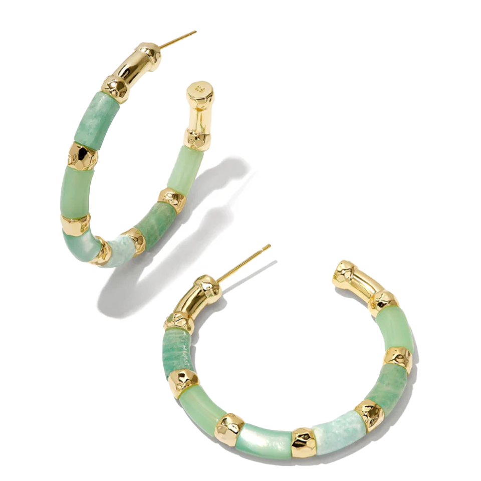 Kendra Scott Gigi Hoop Earrings in Gold - Blue Mix