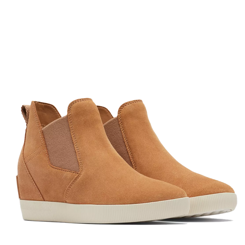 Sorel Women's Out n About™ Slip-On Wedge | Tawny Buff - Chalk