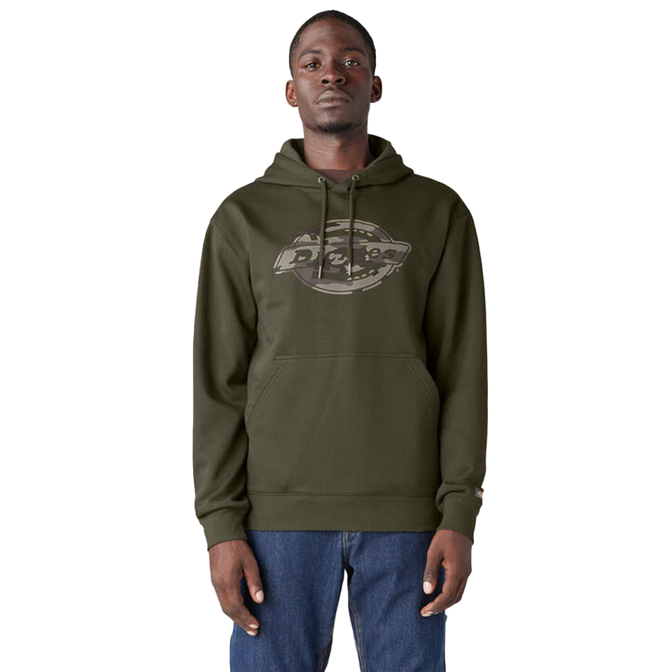 Dickies Men's Water Repellent Camo Logo Hoodie