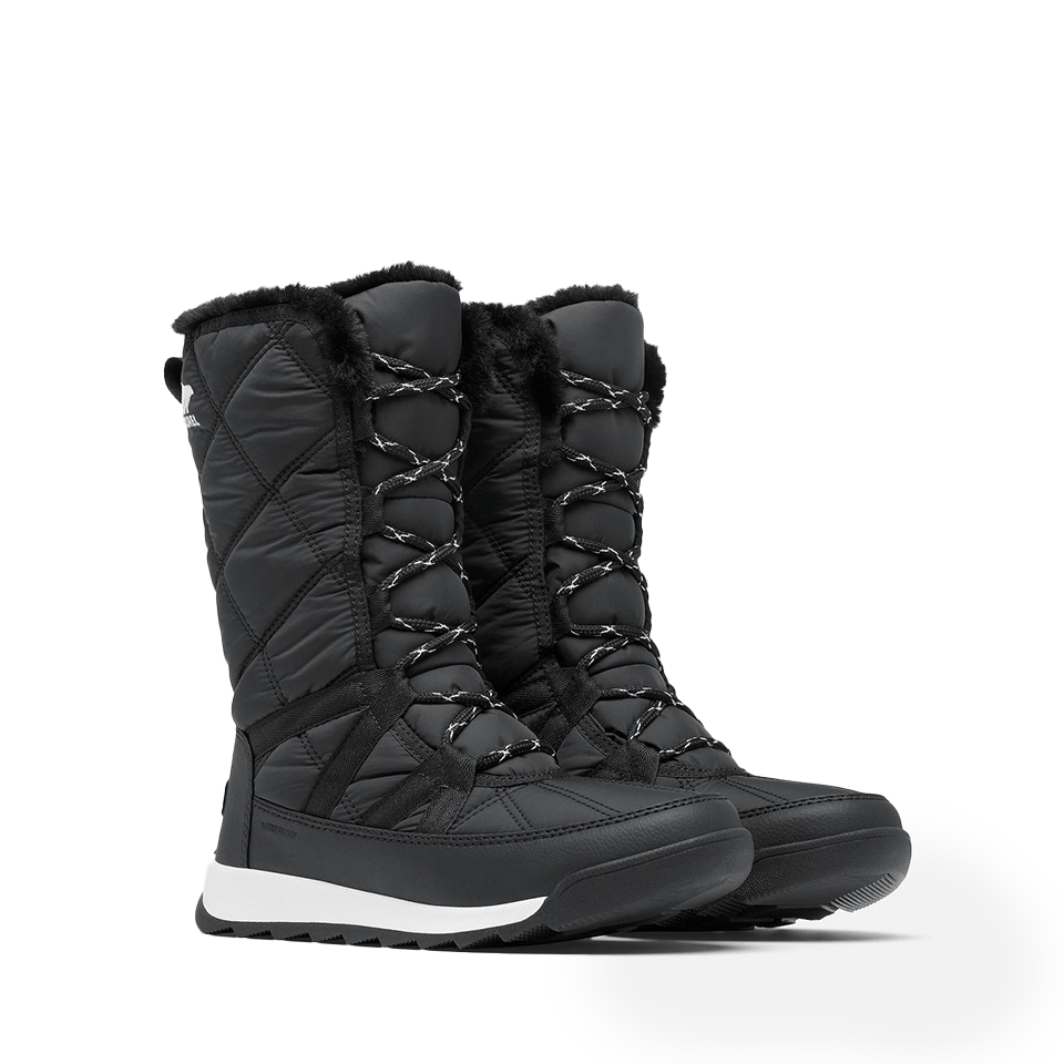 Sorel Women's Whitney II Plus Tall Waterproof Lace Boot | Black / Sea Salt