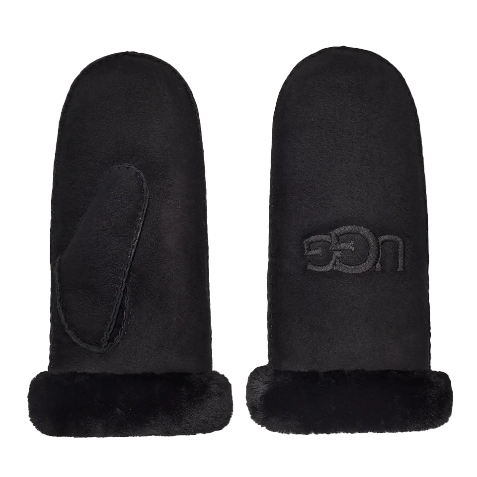 UGG Women's Sheepskin Embroidered Mitten |Black