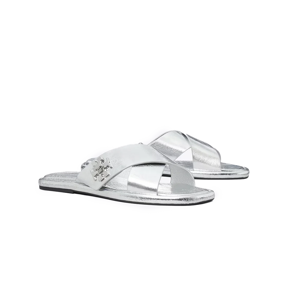 Tory Burch Women's Turnlock Cross-Band Slide