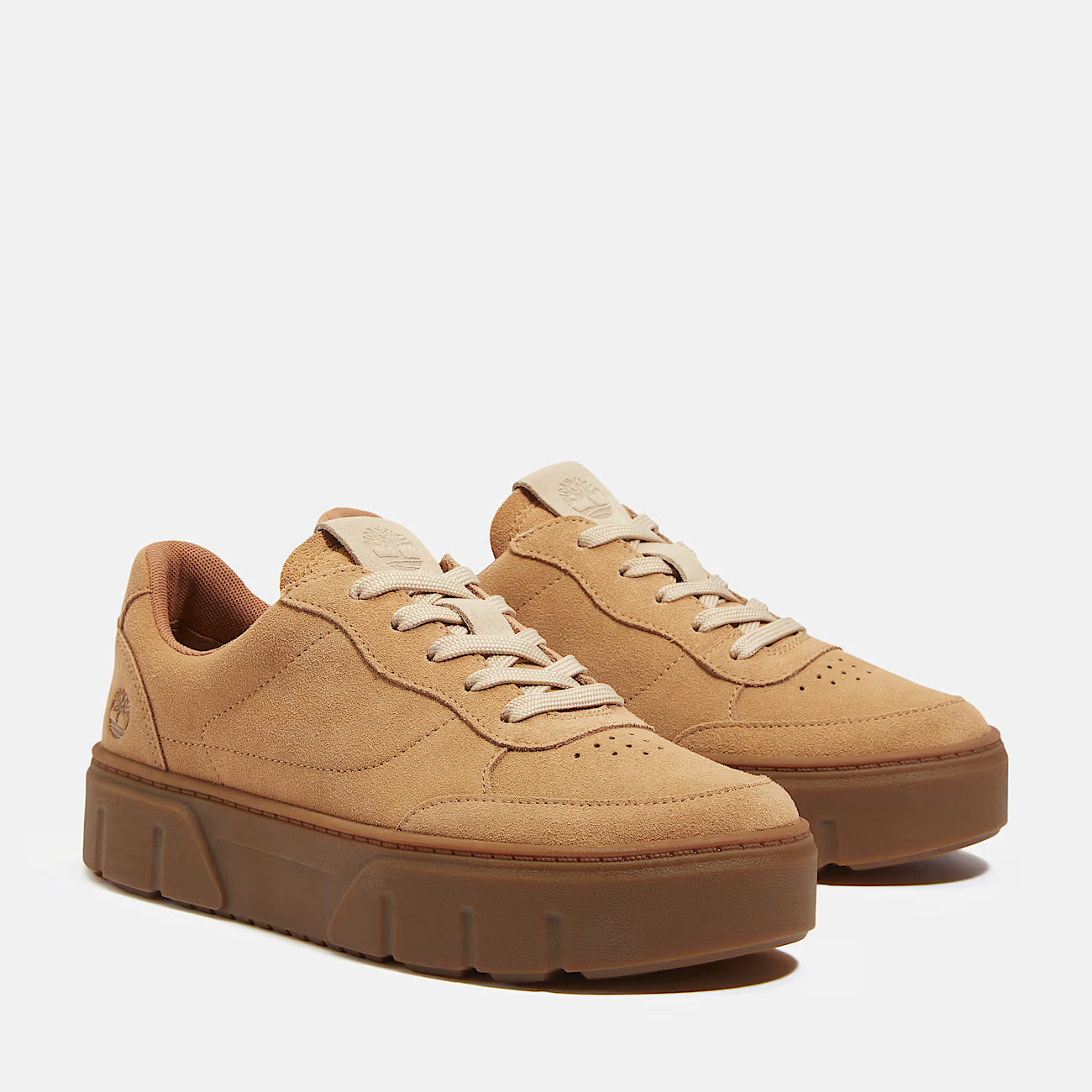 Timberland Women's Laurel Court Suede Accent Lace-Up Sneaker
