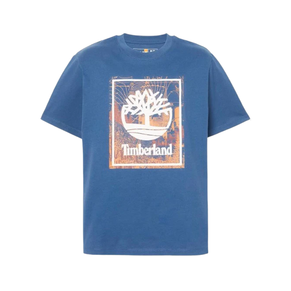 Timberland Men's Front Seasonal Stack Logo Graphic Tee