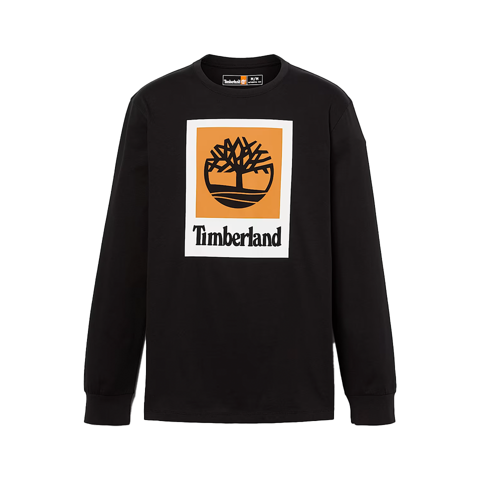 Timberland Men's Stack Logo Colored Long Sleeve T-Shirt