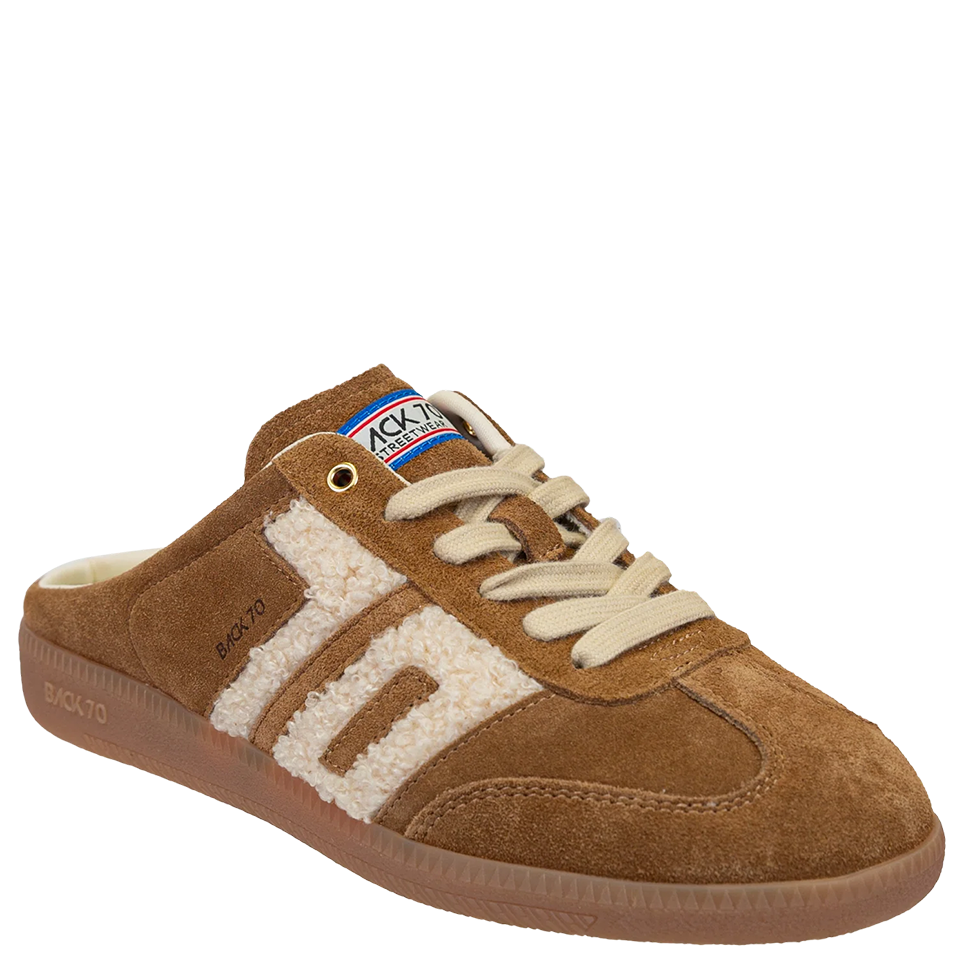 Back70 Women's Easter Backless Sneakers -Tobacco