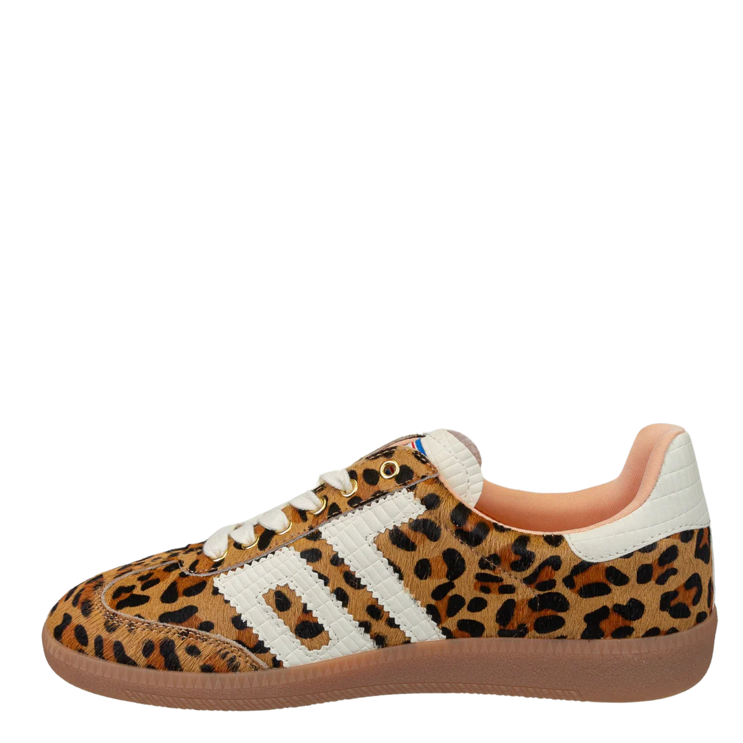 Back70 Women's Cloud Sneakers - Leopard Camel /  White