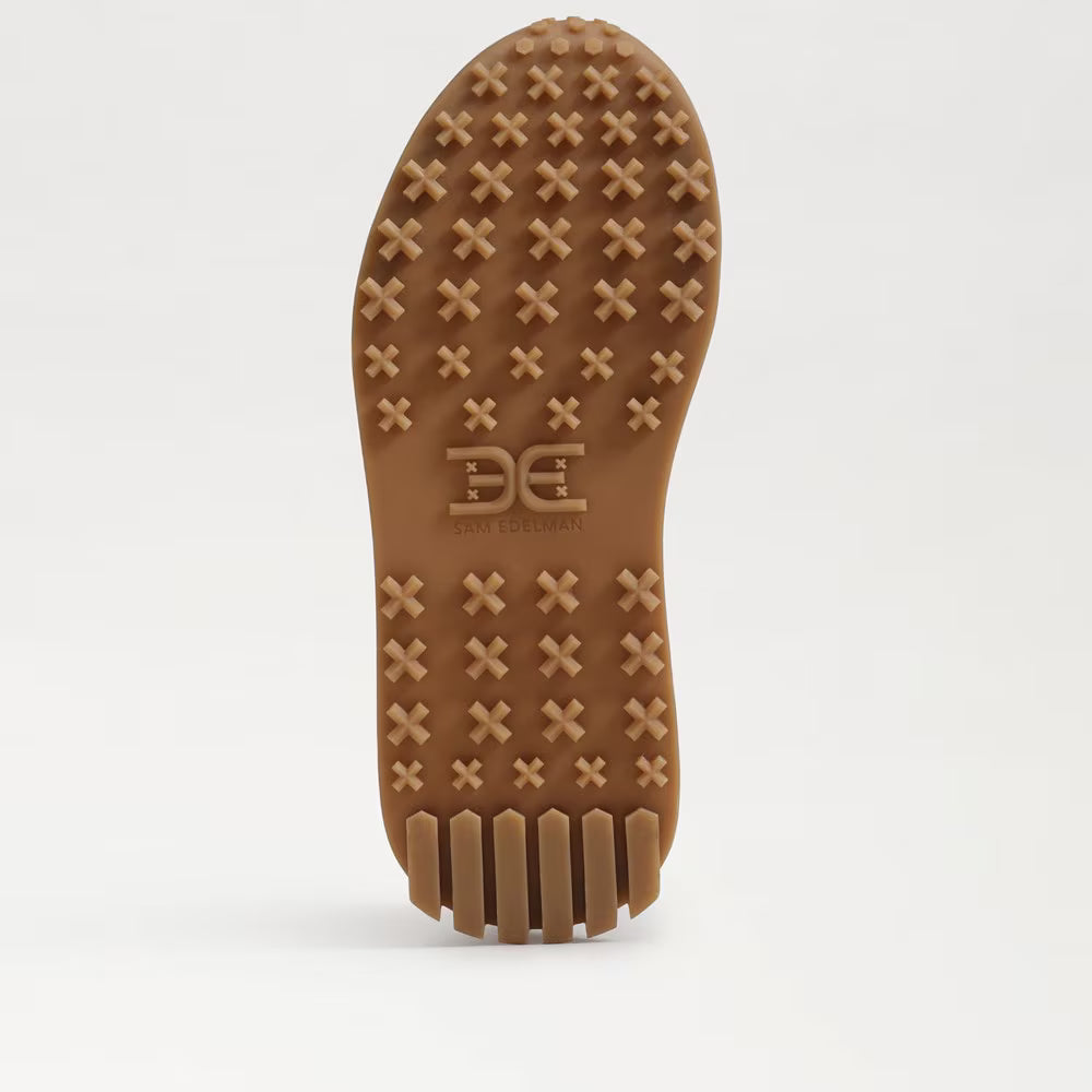 Sam Edelman Women's Langley Lace Up Sneaker | White/Tan/Black Suede