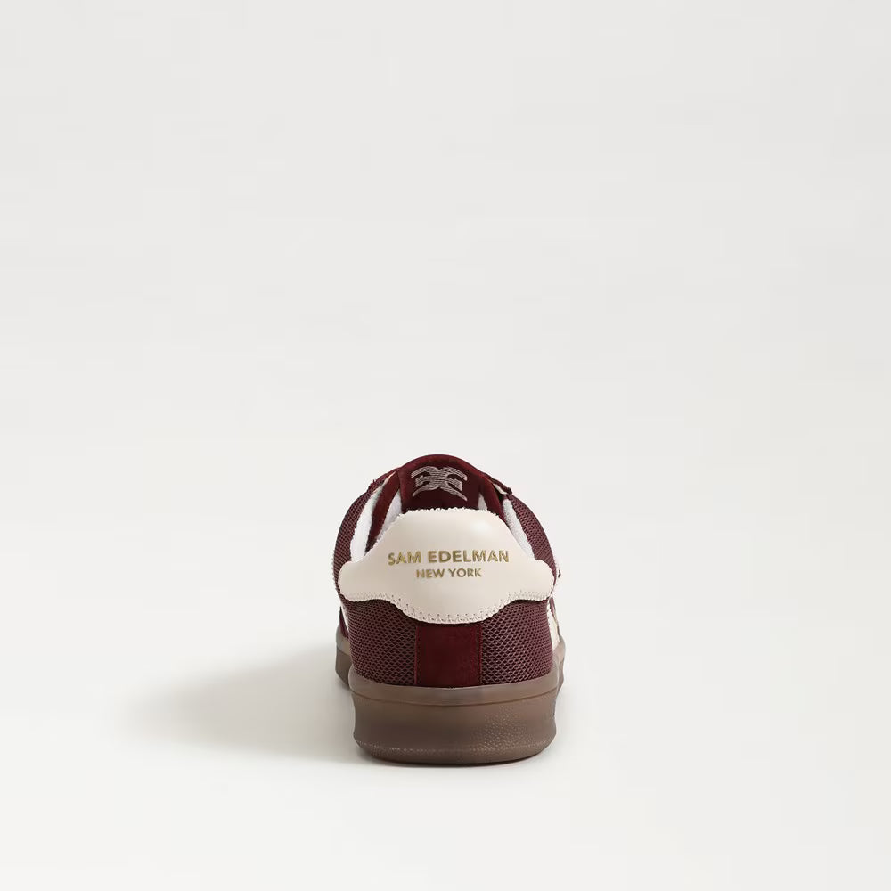 Sam Edelman Women's Talia Velcro Sneaker | French Burgundy Mesh/Suede