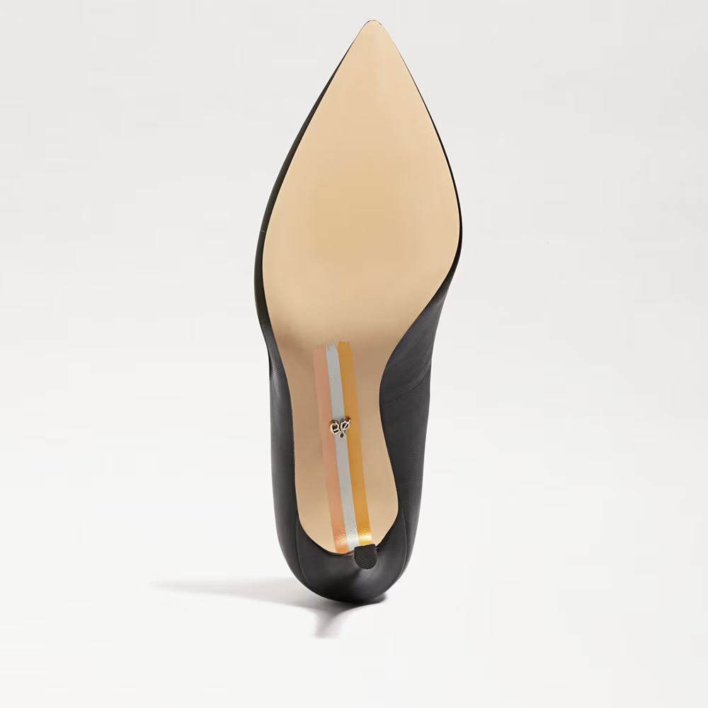 Sam Edelman Women's Hazel Pointed Toe Pump | Black Leather